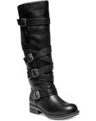 Madden Girl Lilith Tall Shaft Strapped Buckle Boots - Lyst