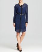 MICHAEL Michael Kors Belted Shirt Dress - Lyst