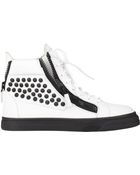Giuseppe Zanotti Studded Double-Zip Sneakers - Lyst