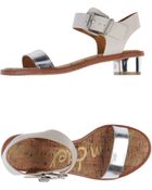 sam edelman silver flat sandals