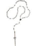 Pamela Love Cross & Dagger Rosary Necklace - Lyst