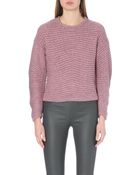 Helmut Lang Over Sized Chunky Knit Wool Blend Jumper - Lyst