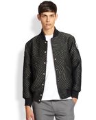 Opening Ceremony Swirl Fingerprint Jacquard Varsity Jacket - Lyst