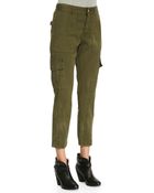 Zadig & Voltaire Eliot Militaire Cropped Cargo Pants - Lyst