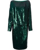 Givenchy Draped Sequined Dress - Lyst