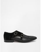 Asos Monk Shoes In Leather - Lyst
