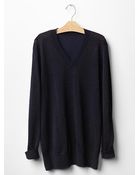Gap Metallic Lurex V-Neck Sweater - Lyst