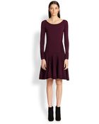 Donna Karan New York Long-Sleeve Fit-&-Flare Dress - Lyst