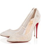 Christian Louboutin Follies Lace Dentelle Crepe Satin - Lyst