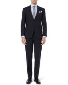 Canali Navy Slim-Fit Wool Travel Suit - Lyst