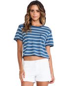 Current/Elliott The Cropped Crew Tee - Lyst