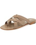 Manolo Blahnik Lascia Woven Leather Thong Sandal - Lyst