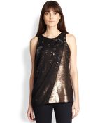 Sachin & Babi Agent Asymmetrical Chiffon-Overlay Sequined Top - Lyst