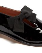 RED Valentino Black Patent Bow Detail Loafers - Lyst