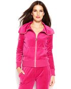 Michael Kors Michael Velour Zip-front Jacket - Lyst