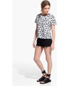 Mango Leopard Print T-Shirt - Lyst