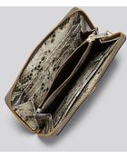 Tory Burch Wallet Clara Embossed Snake Zip Continental - Lyst