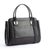 Chloé Black Leather Convertible Tote - Lyst