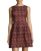 Aidan Mattox Fit-And-Flare Lace Dress - Lyst