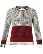 Diane von Furstenberg Micro-Stitch Wool Sweater - Lyst