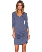 Saint Grace Nadya Long Sleeve V Neck Dress - Lyst