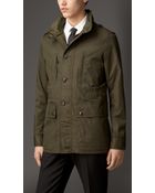 Burberry Technical Cotton Field Jacket - Lyst