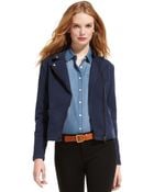 Tommy Hilfiger Zipfront Moto Jacket - Lyst