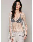 Free People Womens Mermaid Lace Top - Lyst