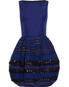 Oscar de la Renta Embellished Silk-Faille Dress - Lyst