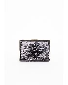 Missguided Orlaith Sequin Square Chain Clutch Black - Lyst
