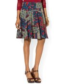 Ralph Lauren Lauren Patchwork Print Skirt - Lyst