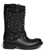 Ash 'Tokyo' Stud Leather Biker Boots - Lyst