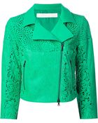 Drome Lazer Cut Leather Jacket - Lyst