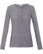 James Perse Long-Sleeved Fine-Jersey T-Shirt - Lyst