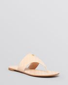 Tory Burch Flat Thong Sandals - Kent Quilted - Lyst