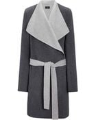 Joseph Double Cashmere Lisa Long Coat In Grey/Light - Lyst