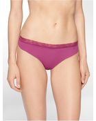 Calvin Klein Underwear Invisibles + Lace Thong - Lyst