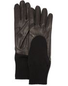 Gucci Leather-Finger Cashmere Glove - Lyst