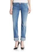 Hudson Ginny Cuffed Cropped Straight Leg Jeans - Lyst
