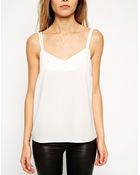 Asos Woven Cami Top With Double Straps - Lyst
