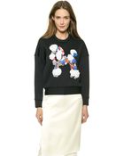 3.1 Phillip Lim Mixed Media Poodle Sweatshirt Midnight - Lyst