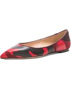 Valentino Ballerina Canvas Flats - Lyst