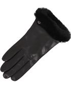 Ugg Classic Leather Shorty Glove - Lyst