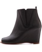 Maison Martin Margiela Open Toe Wedge Booties - Black - Lyst