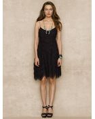 Ralph Lauren Blue Label Ruffled Silk Chiffon Dress - Lyst