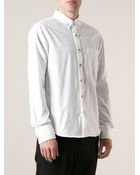 Moncler Gamme Bleu Stitched Losange Pattern Shirt - Lyst