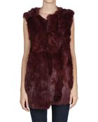 That's It Cotton Jacket With Lapin Fur Vest - Lyst