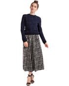 Daniella Kallmeyer Cropped Stripe Knit Jacquard Top - Lyst