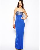 Lipsy Embellished Bust Maxi Dress - Lyst