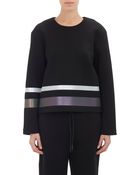 T By Alexander Wang Reflective Stripe Neoprene Top - Lyst